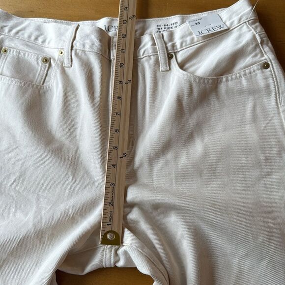 NWT J. CREW 84 KICK OUT CREAM BEIGE FLARE LEG JEANS DENIM ANKLE PANTS SIZE 30 - Picture 8 of 9